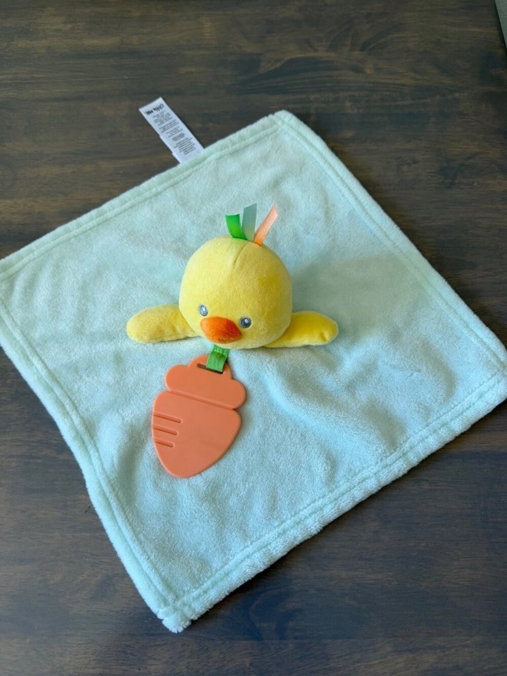Little Me Soft Baby Lovey Security Blanket Duck Soft Carrot Teether